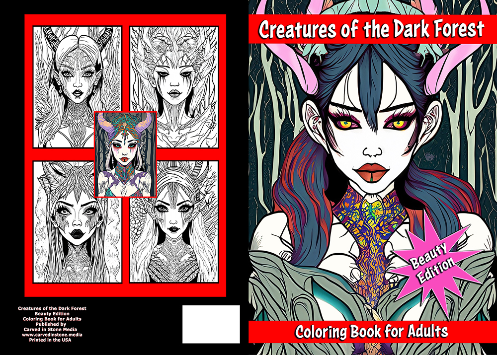 Creatures of the Dark Forest: Beauty Edition - Coloring Book for Adults